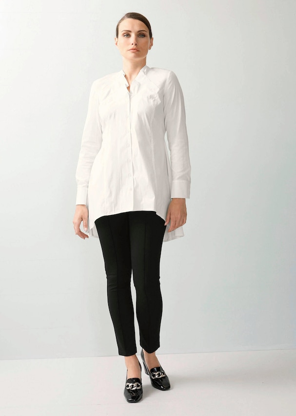 Longbluse mit Zierfalten 1