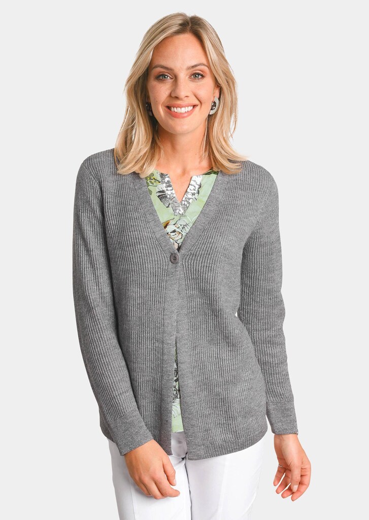 Strickjacke in Strukturstrick