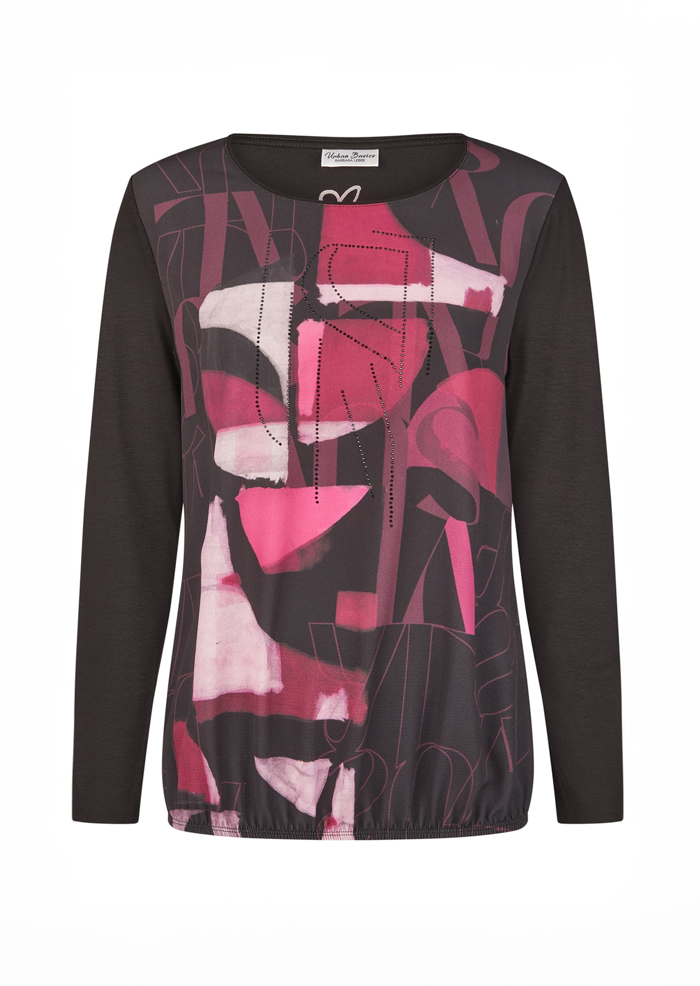 Blusenshirt aus Webware und Jersey