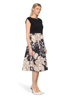 Jurk: jersey shirt en geweven rok thumbnail 2