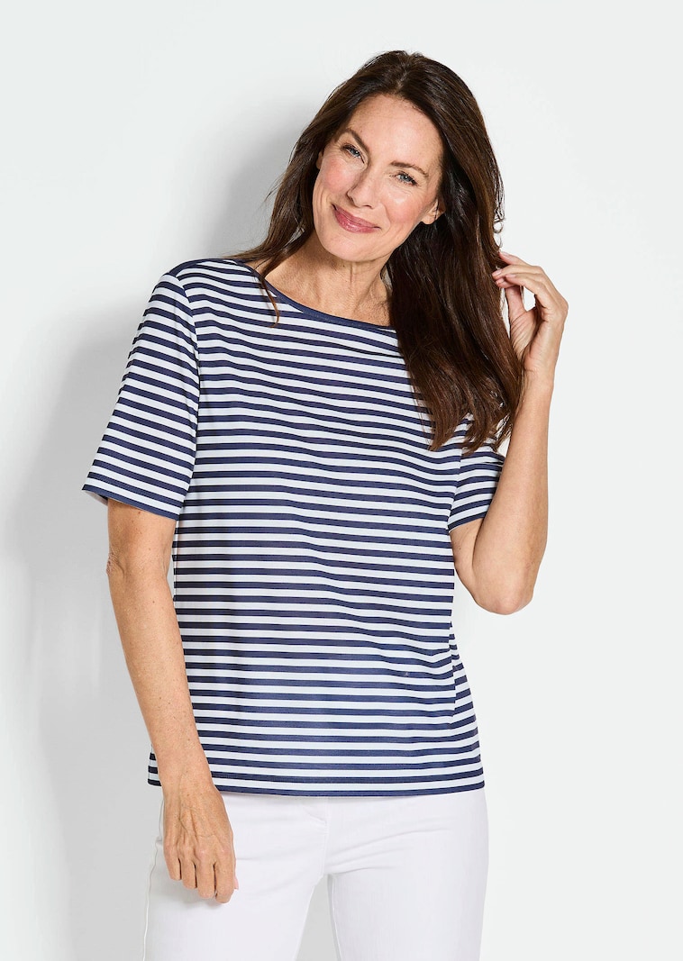 T-shirt à rayures en jersey de viscose