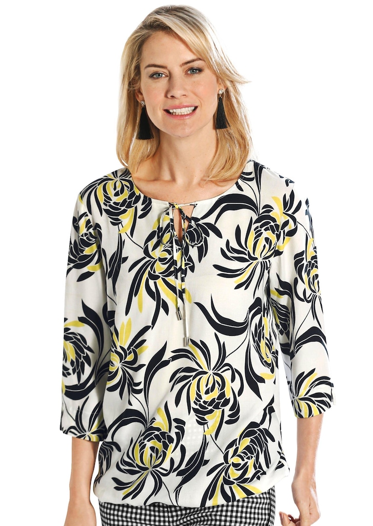 Kleurrijk gedessineerde blouse met mooie details