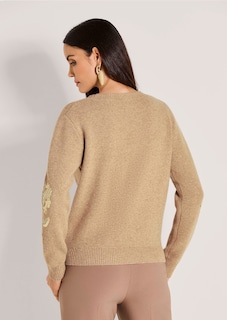 Rundhals-Pullover mit glitzernden Pailletten thumbnail 3