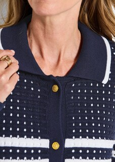 Strickjacke mit Polokragen thumbnail 5