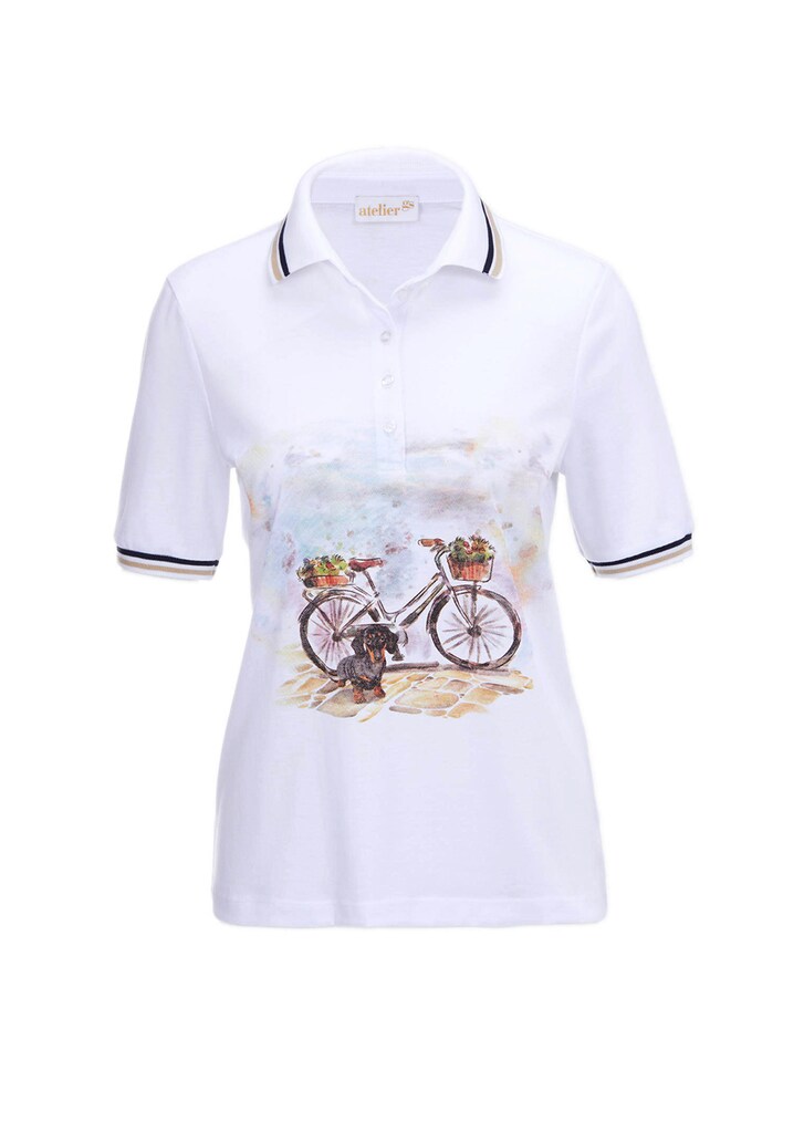 Poloshirt mit Frontmotiv