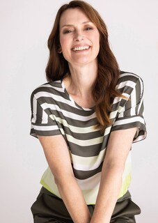 Blusenshirt mit Blockstreifen thumbnail 4