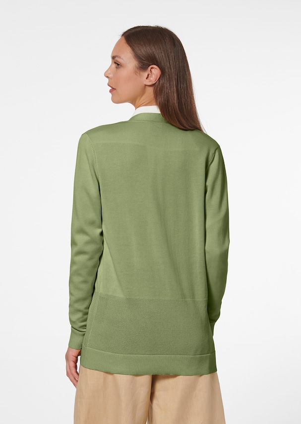 Strickjacke mit Taillen-Bindeband 2