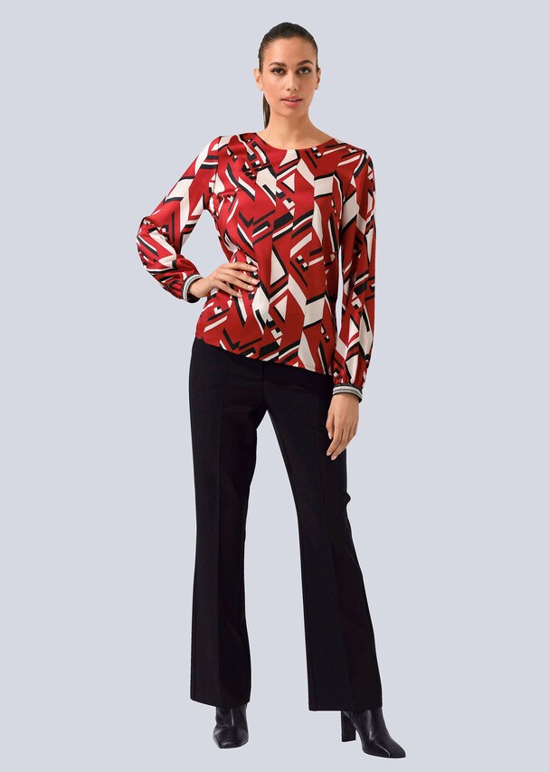 Blusenshirt im modischen Allover Print 1
