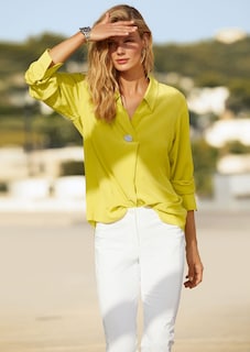 Silk blouse with elegant jewellery button thumbnail 7
