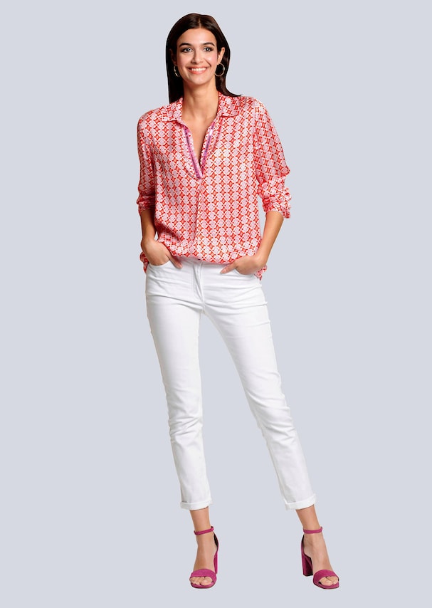 Bluse mit effektvollen Pailletten 1