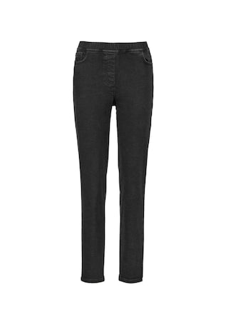 schwarz Stretchbequeme Thermo-Jeans LOUISA mit kuscheliger Innenseite