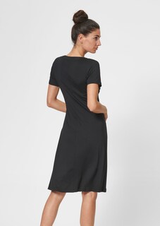 Tupfenkleid mit Kurzarm und Drapé-Effekt thumbnail 3