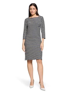 Maritimes Jerseykleid mit 3D-Struktur thumbnail 1