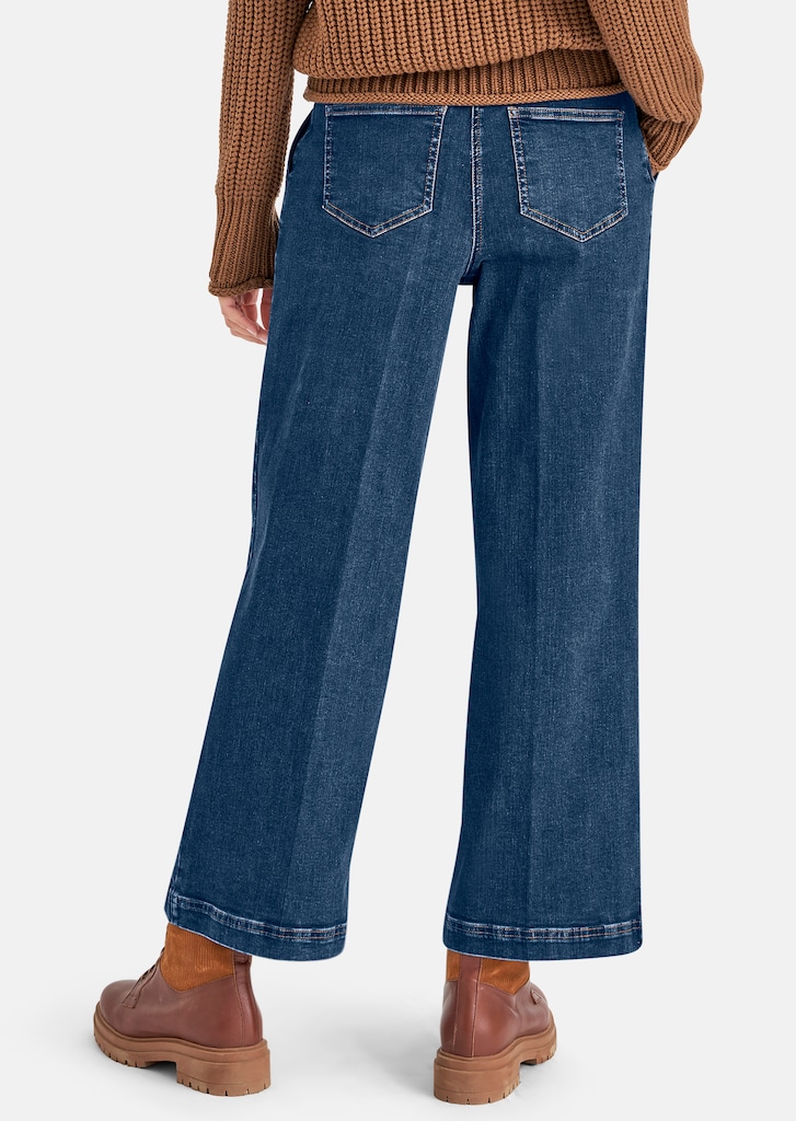 Nachhaltige Wide Leg-Jeans mit Bundfalten 2