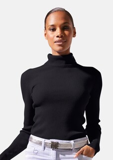 Rippstrick-Pullover mit Rollkragen thumbnail 1