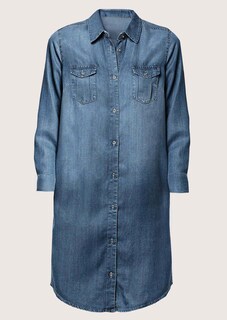 Hemdblusenkleid in Jeansoptik aus trageangenehmer Lyocellware thumbnail 5
