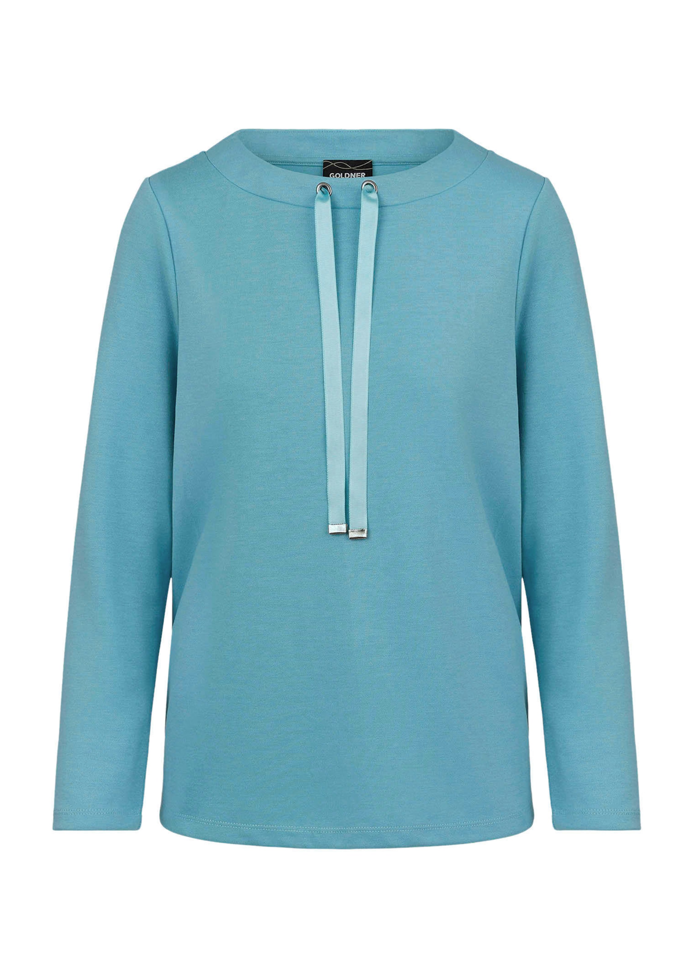 Sweatshirt mit Zierkordel am U-Boot-Ausschnitt