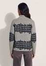 Jacquard sweatshirt met pied-de-poule thumbnail 3