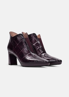 Bottines en cuir à motif reptile thumbnail 2