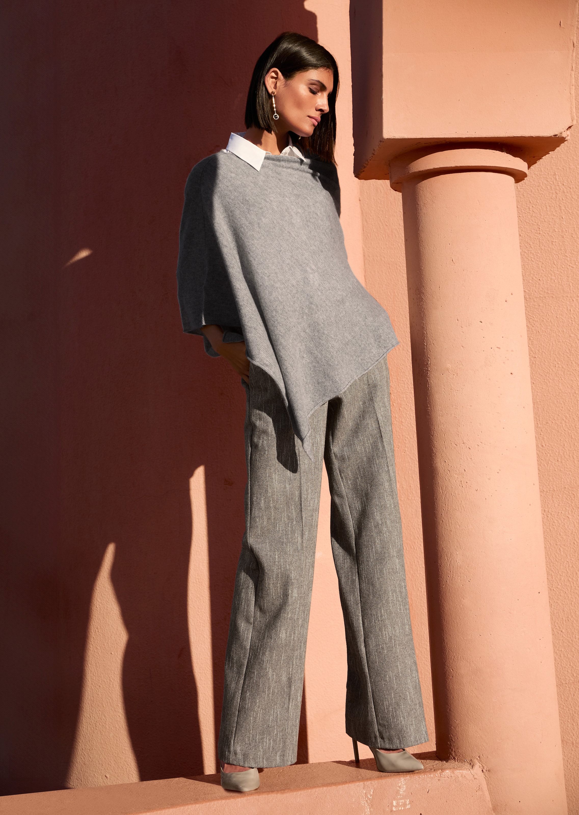 Poncho. Pur cachemire