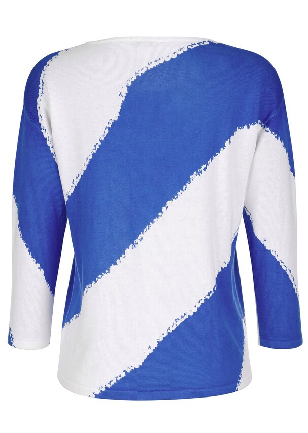 Pullover mit grafischem Streifendessin 5