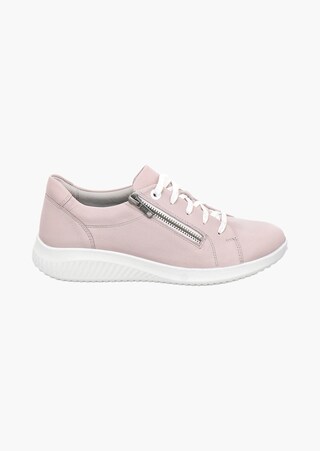 puderrosa Halbschuhe aus Leder in sportiver Optik
