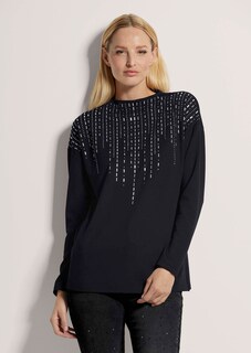 Sweatshirt mit Strass-Besatz thumbnail 1