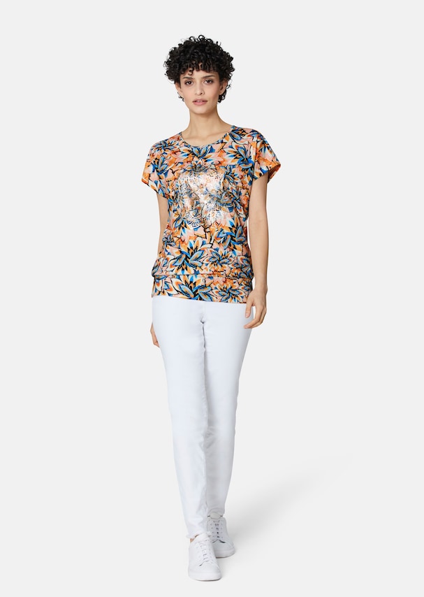 Floral shirt with trendy mandala print 1