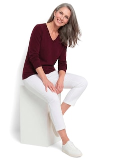 Pullover met een V-hals van COTTAMIRA thumbnail 3