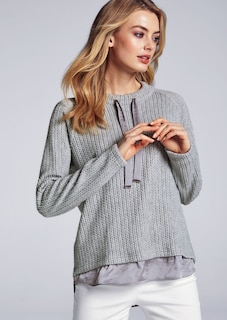 Sweatshirt in Strickoptik thumbnail 2