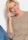 Lichte tricot pullover met ajourpatroon thumbnail 4