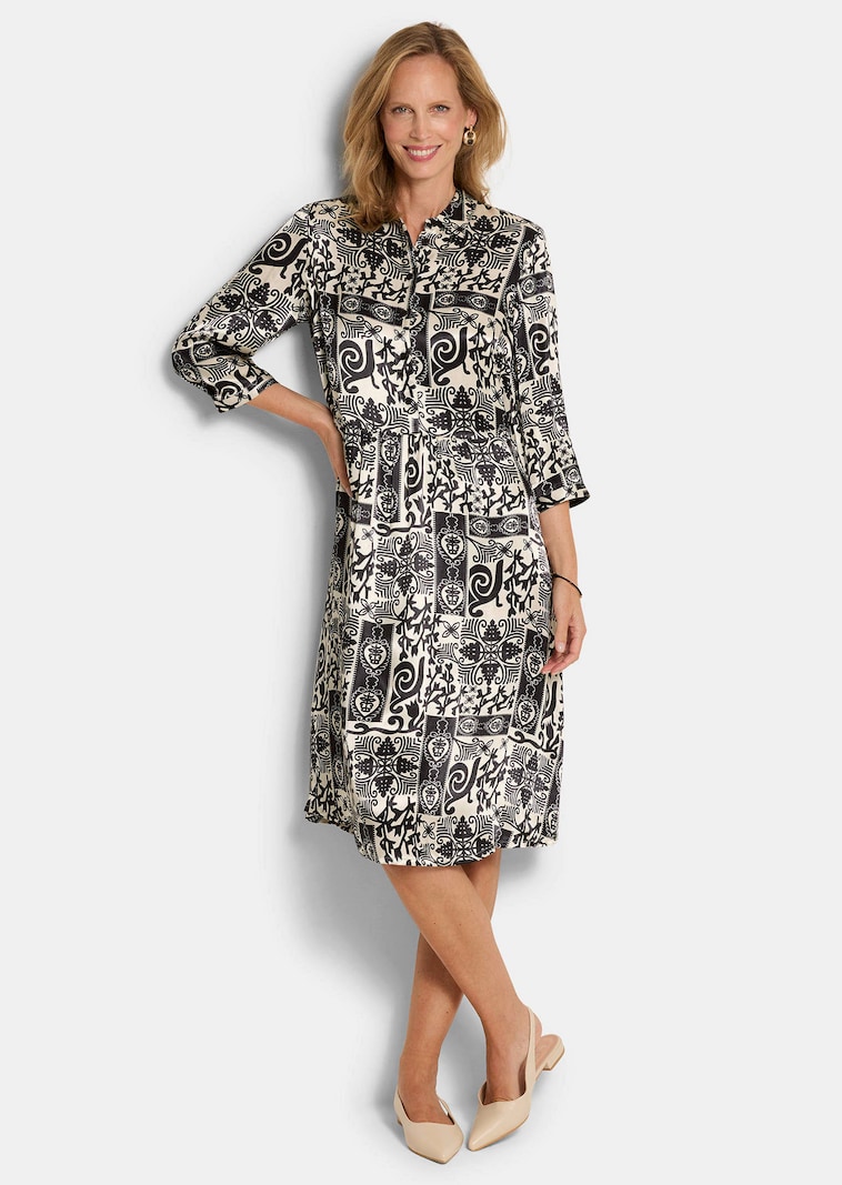 Robe-chemisier en satin de viscose