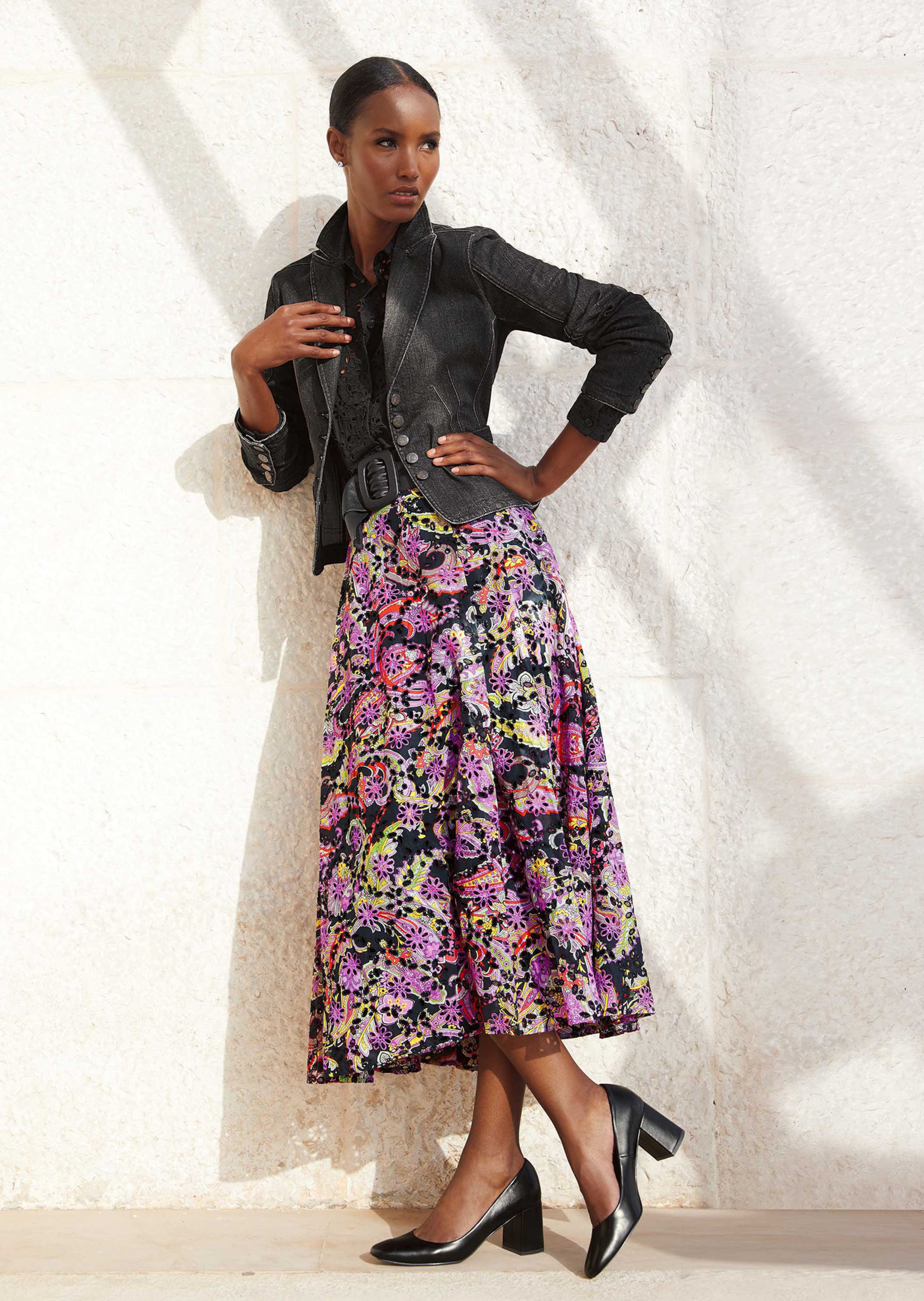 Jeans-Blazer mit Wasch-Effekten