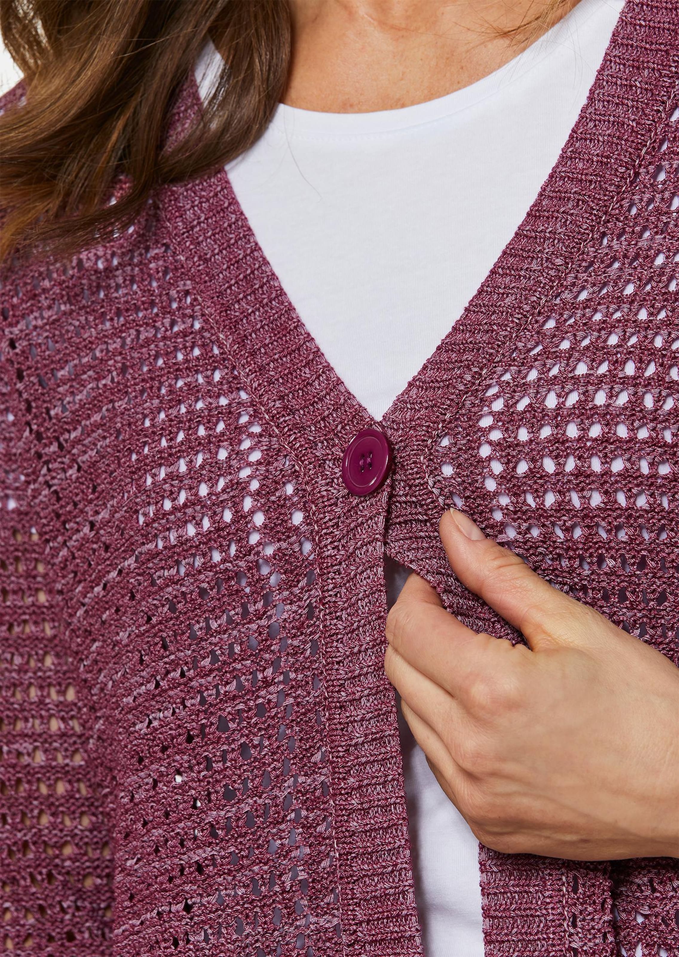 Strickmantel Strickjacke Bordeaux Damen Cardigan In Rot Heine