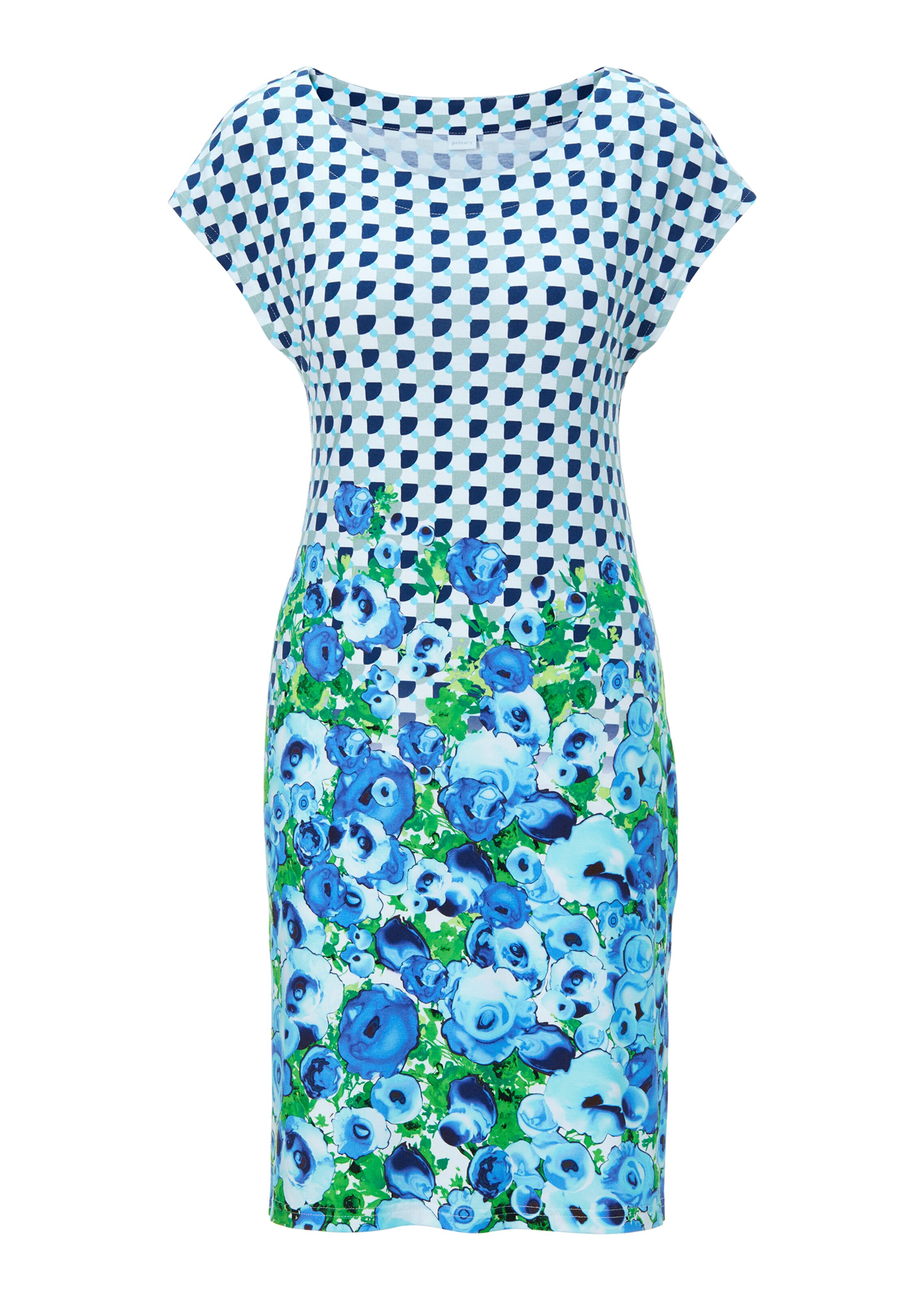 Beach dress with pattern mix