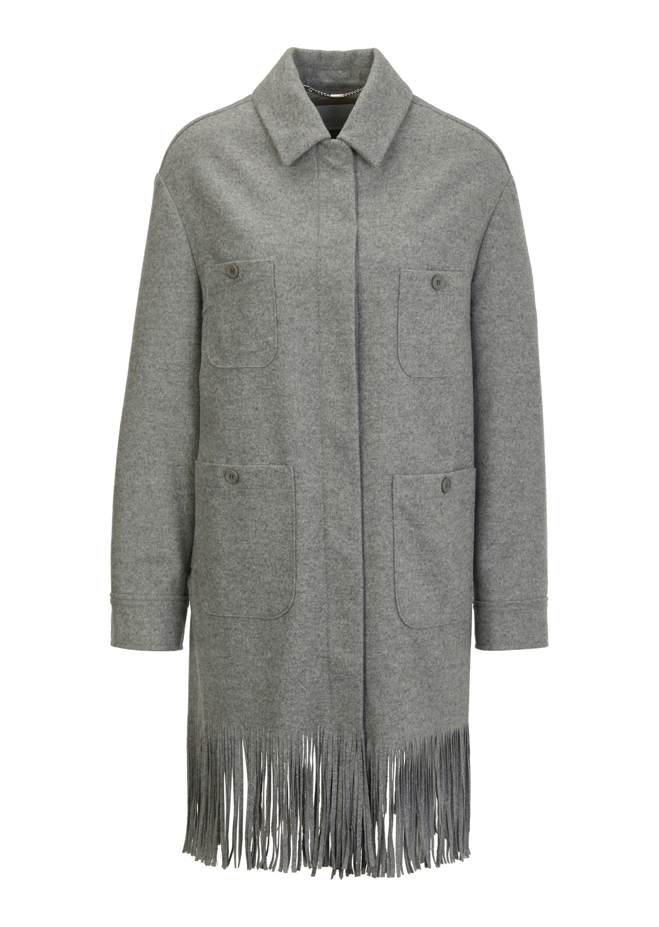 Fransenjacke im lässigen Hemdenstil