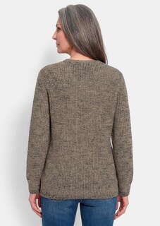 Tricot pullover met naadloze V-hals thumbnail 3