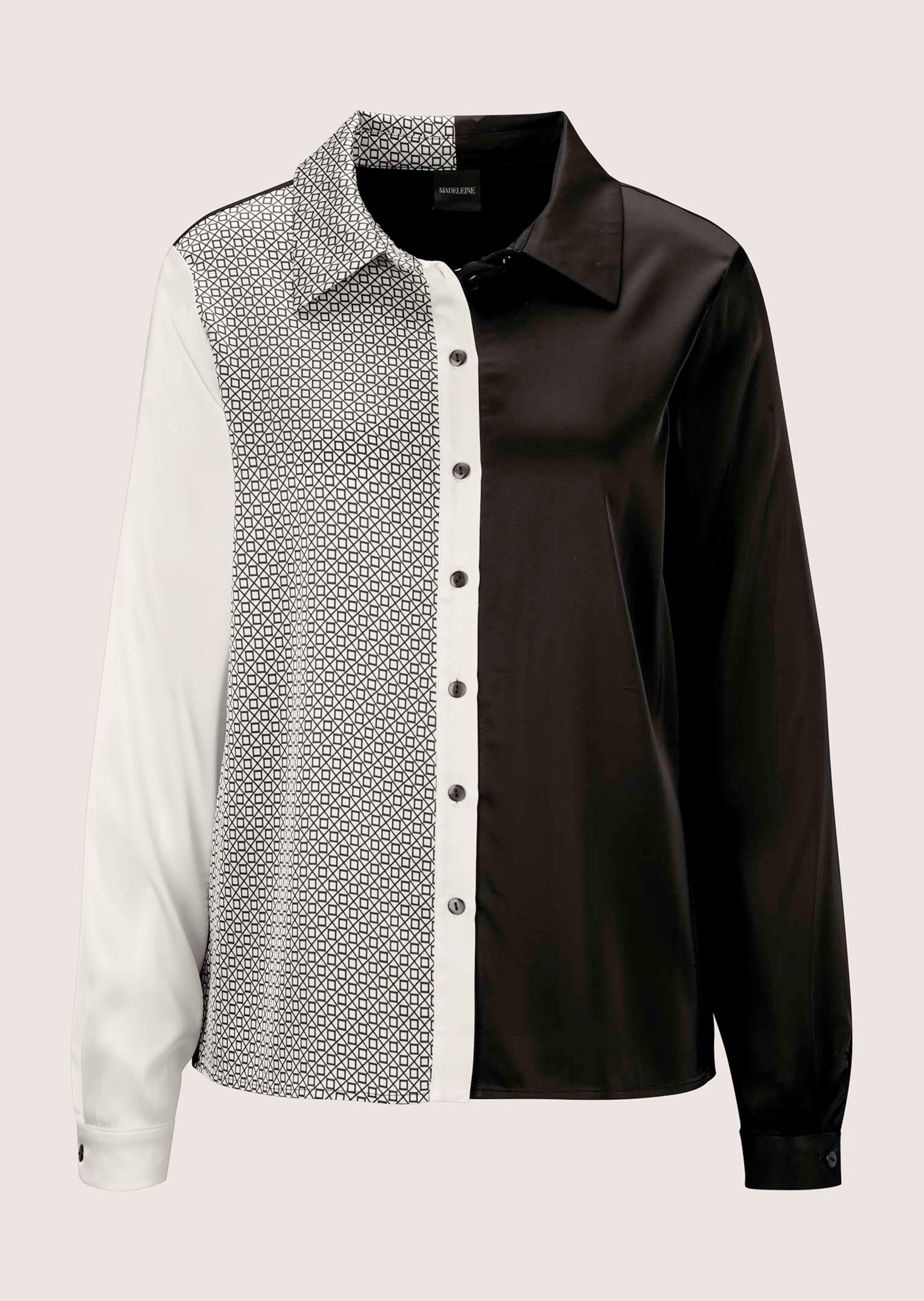 Hemdbluse im Muster-Mix