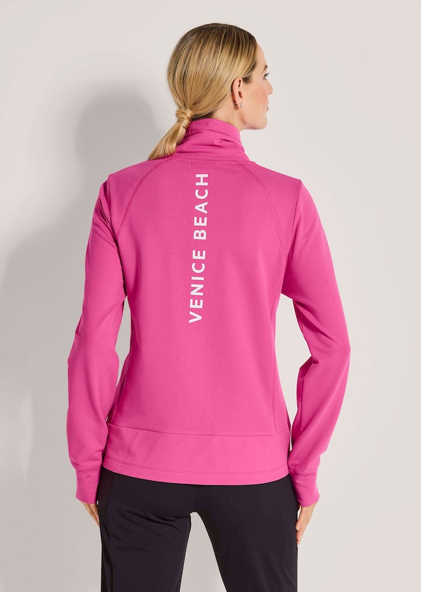 Sportliche Sweatjacke mit Stehkragen 2