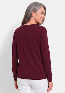 Pullover met een V-hals van COTTAMIRA thumbnail 2