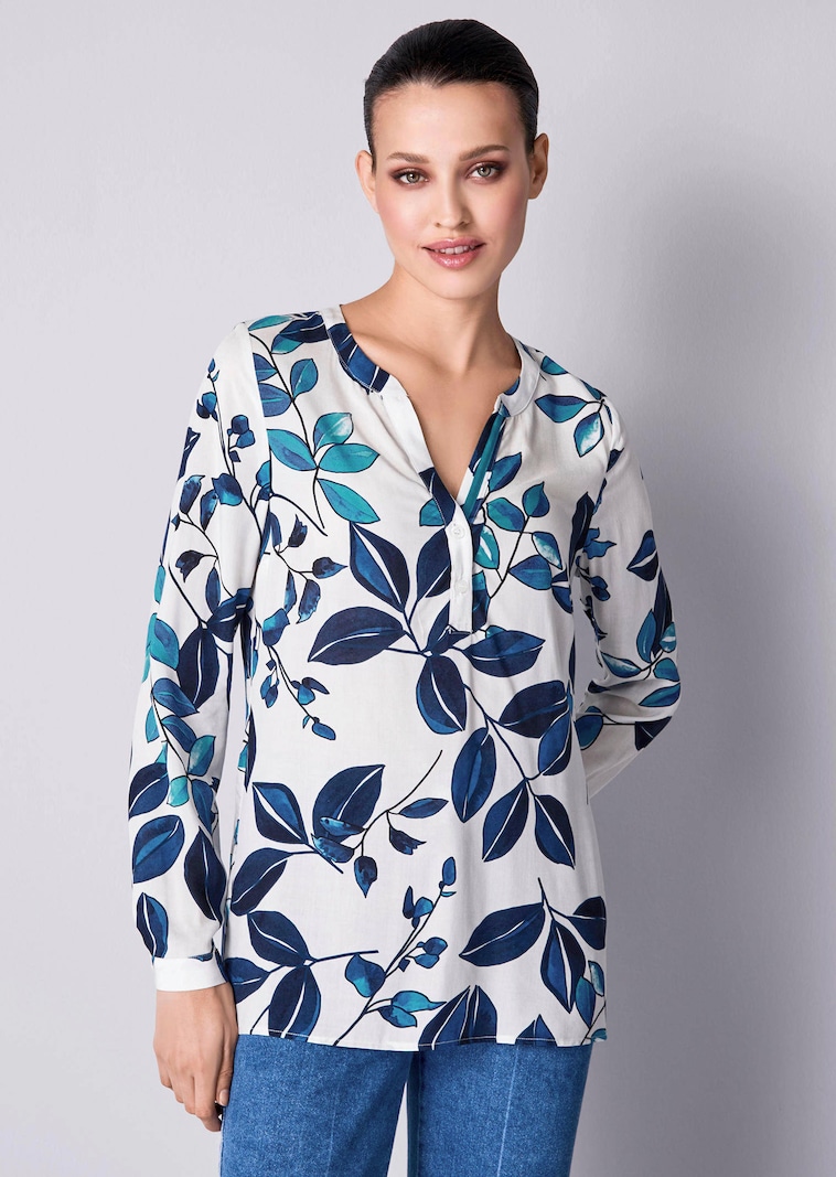 Bluse mit floralem Dessin