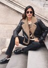 Warm padded quilted jacket with teddy fabric lining thumbnail 7