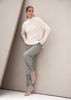 Bundfalten-Hose mit Glencheck-Muster thumbnail 7