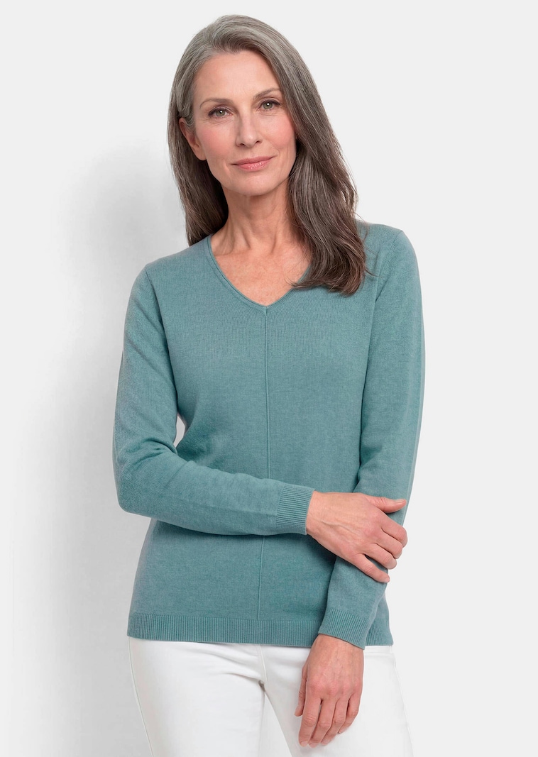 Pullover mit V-Ausschnitt aus COTTAMIRA