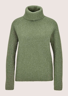 Schimmernder Rollkragen-Pullover mit Raglanärmeln thumbnail 6