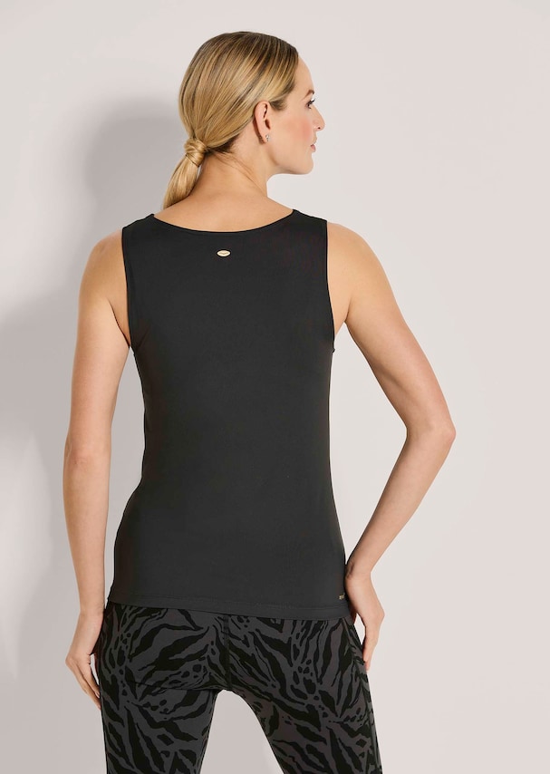 Sport-Top mit dezentem Ton-in-Ton Print 2
