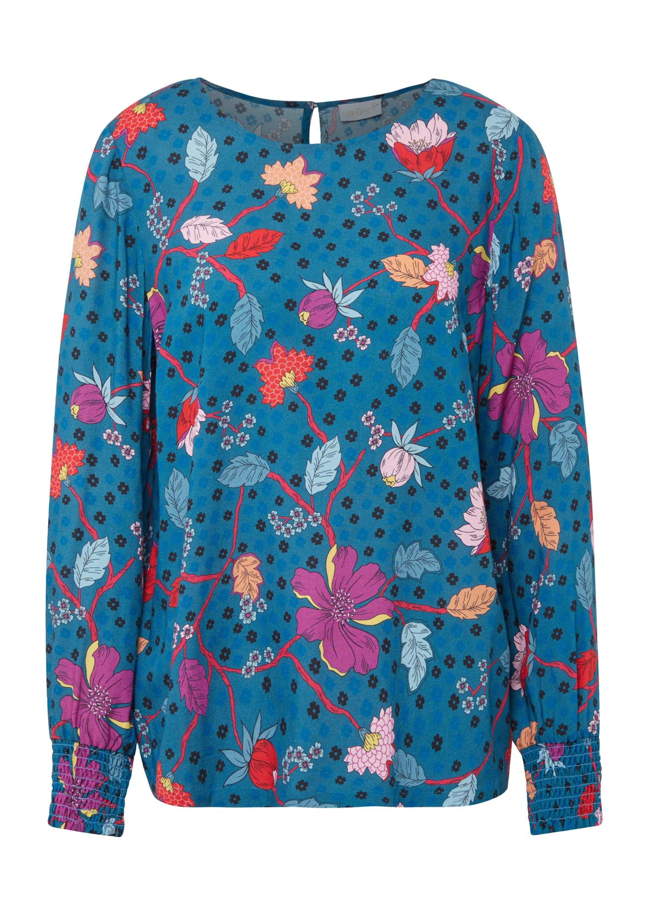 Ravissant chemisier imprimé en viscose - pétrole / à motifs - Gr. 46 de Goldner Fashion