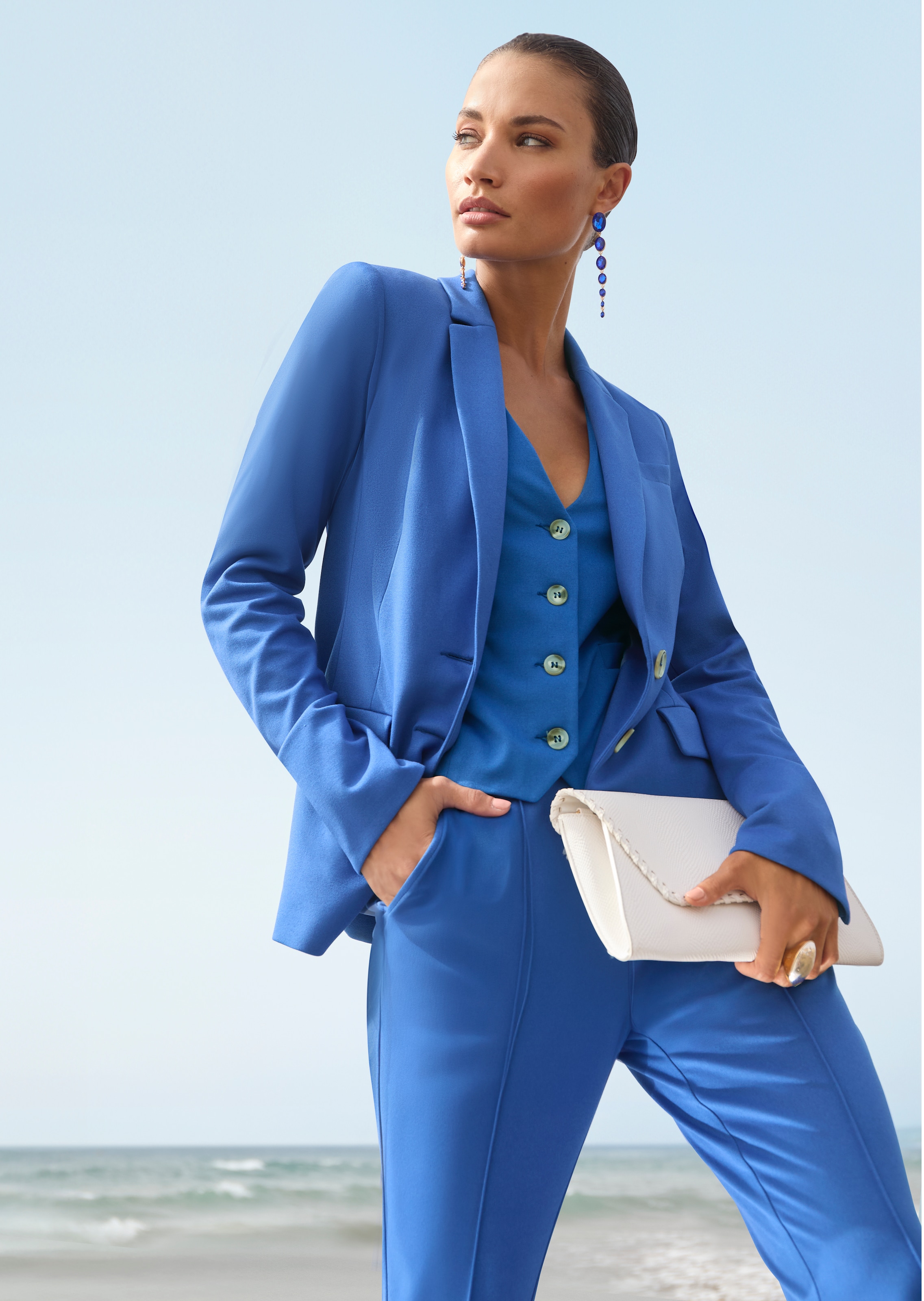 Langer Jersey-Blazer