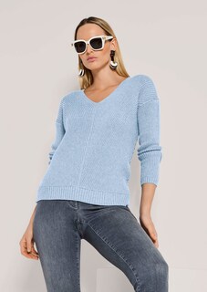 Pull manches longues col V thumbnail 4