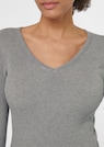Schlanker Rippenpullover mit 3/4-Ärmeln thumbnail 5